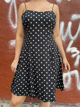 Load image into Gallery viewer, Black/Tan Polka Dot Dress
