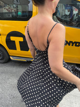 Load image into Gallery viewer, Black/Tan Polka Dot Dress
