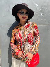 Load image into Gallery viewer, Pleated Floral Bell Sleeve Blouse

