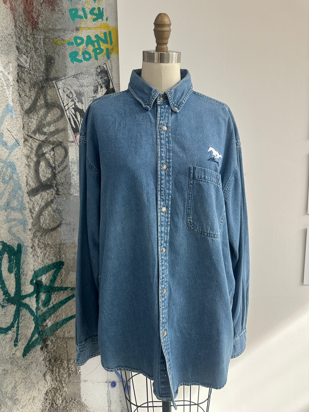 Denim Cotton Button Up
