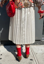 Load image into Gallery viewer, Satin Pleated Midi Skirt
