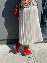 Load image into Gallery viewer, Satin Pleated Midi Skirt
