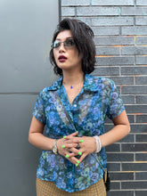 Load image into Gallery viewer, 90s Era Sheer Floral Blouse
