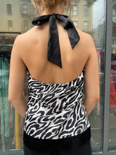 Load image into Gallery viewer, Zebra Fringe Hankerchief Top
