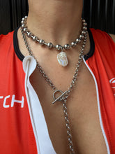 Load image into Gallery viewer, Stainless Steel And Baroque Pearl Necklace

