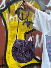 Load image into Gallery viewer, 80s Purple Cinch Bow Shoulder Bag
