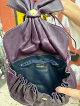 Load image into Gallery viewer, 80s Purple Cinch Bow Shoulder Bag
