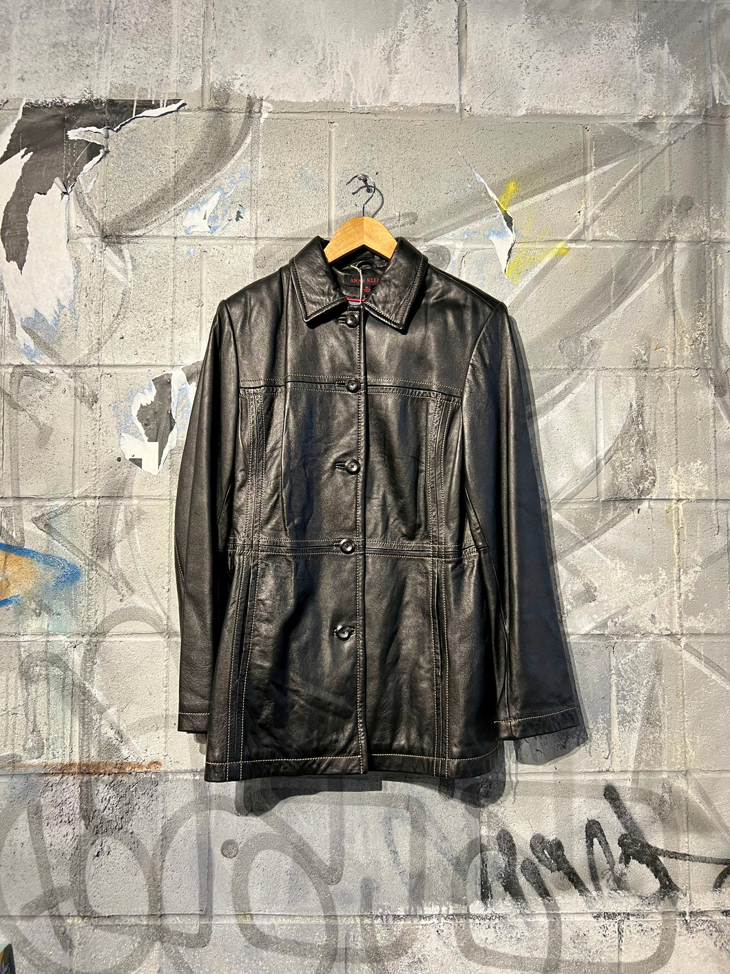 1990s Topstitch Lambskin Leather Jacket