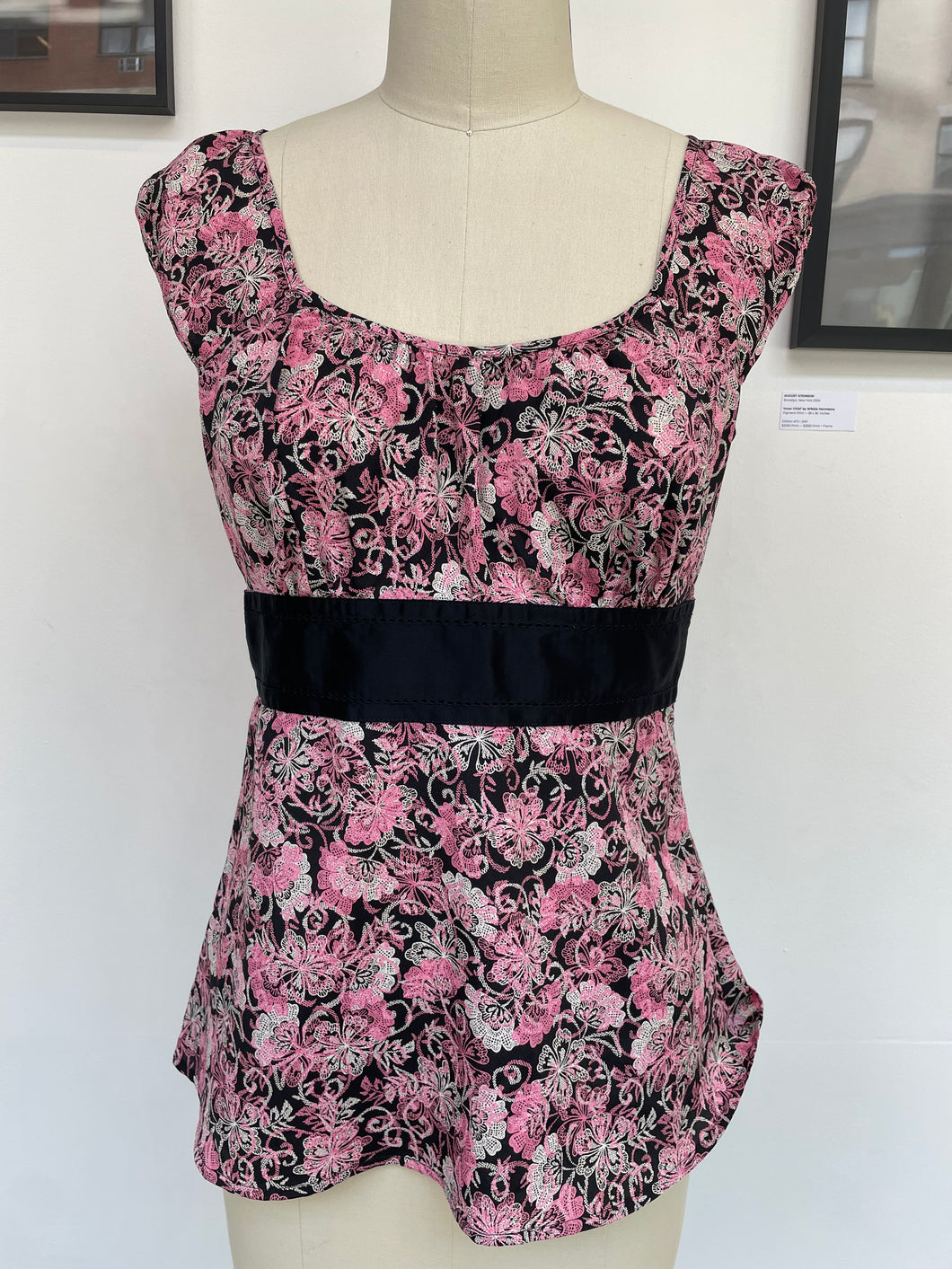 Y2K Flower Cap Sleeve Blouse