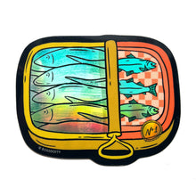 Load image into Gallery viewer, Holographic Tinned Fish Sticker
