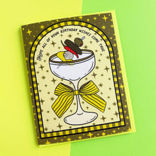 Load image into Gallery viewer, Extra Dirty Martini Birthday Card: Clear sleeve
