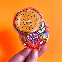 Load image into Gallery viewer, Everything Bagel with Holographic Lox Sticker
