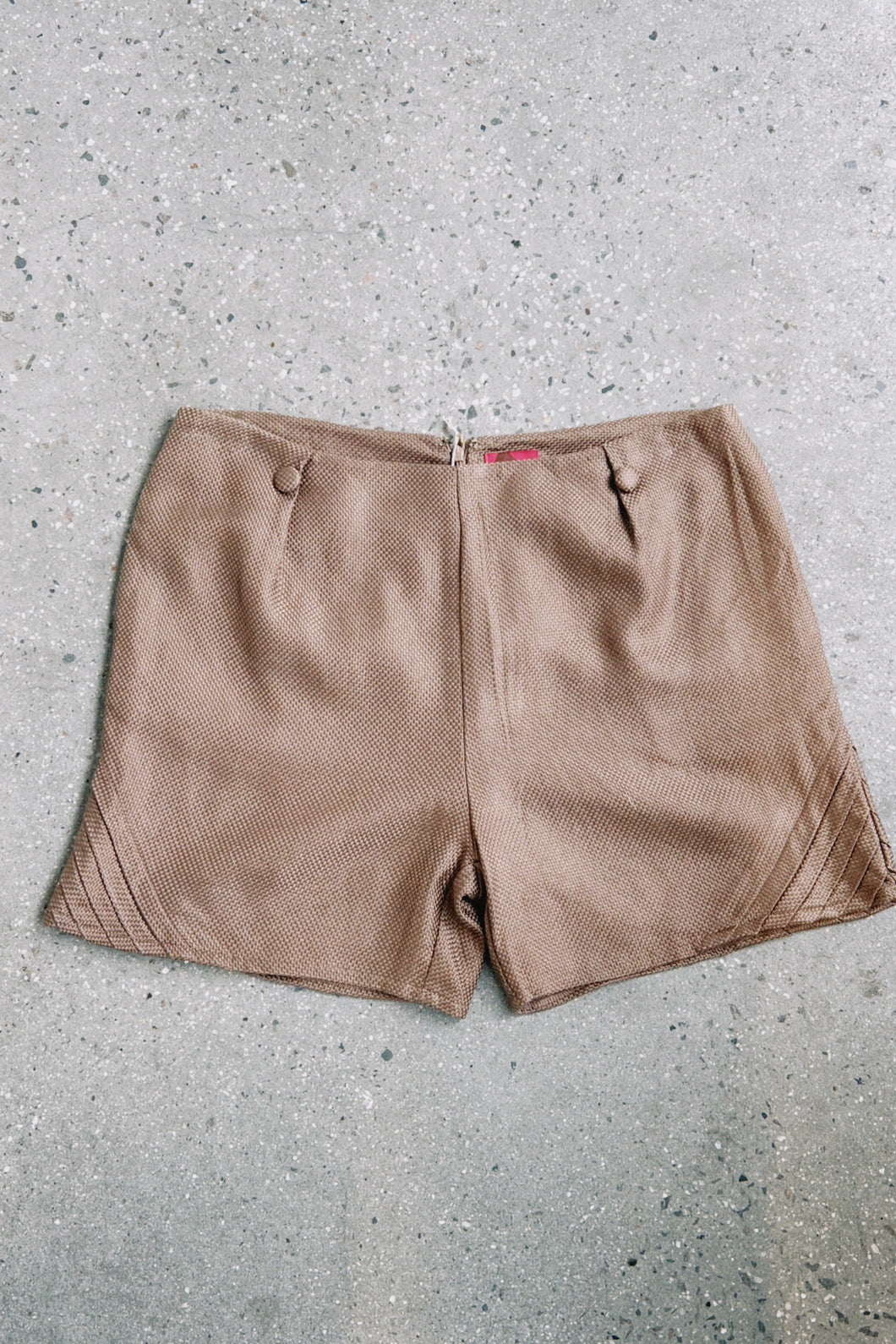 00s Silk Pleated Shorts