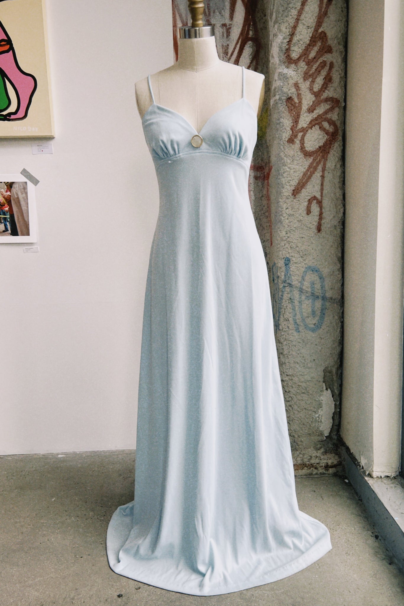 70s Maxi Dress w/ Brooch 70s Maxi Dress w/ Brooch