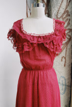 Load image into Gallery viewer, 80s Red Lace Dress
