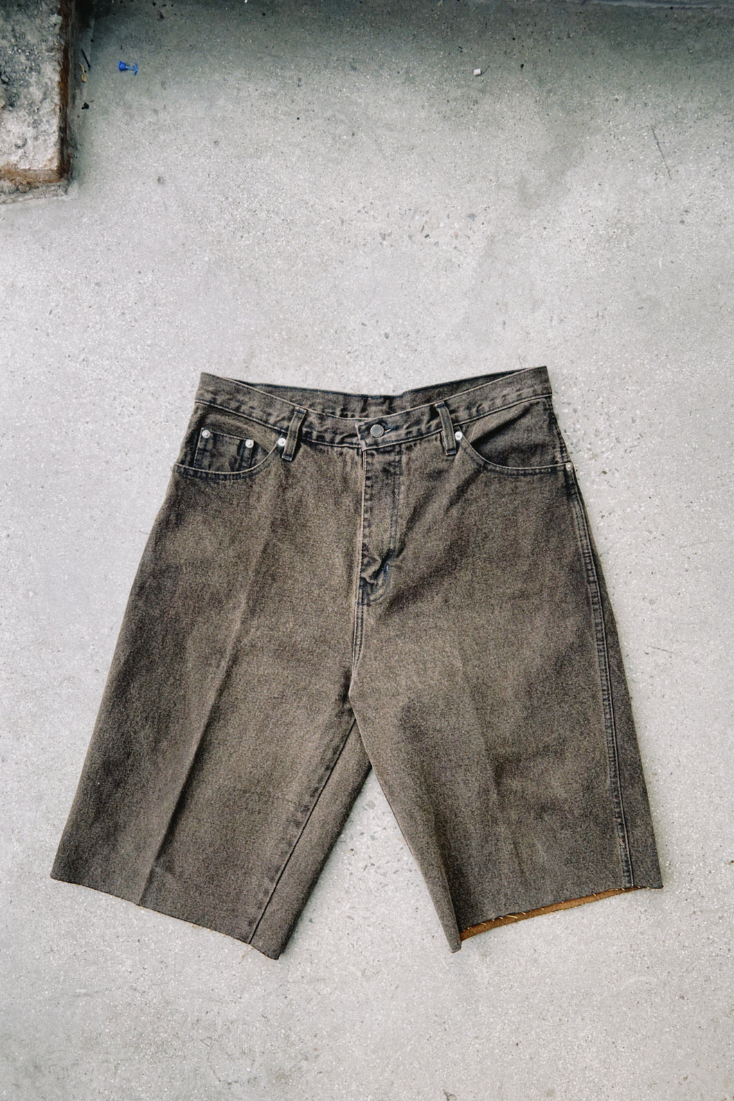 Brown Baggy Jorts x USED
