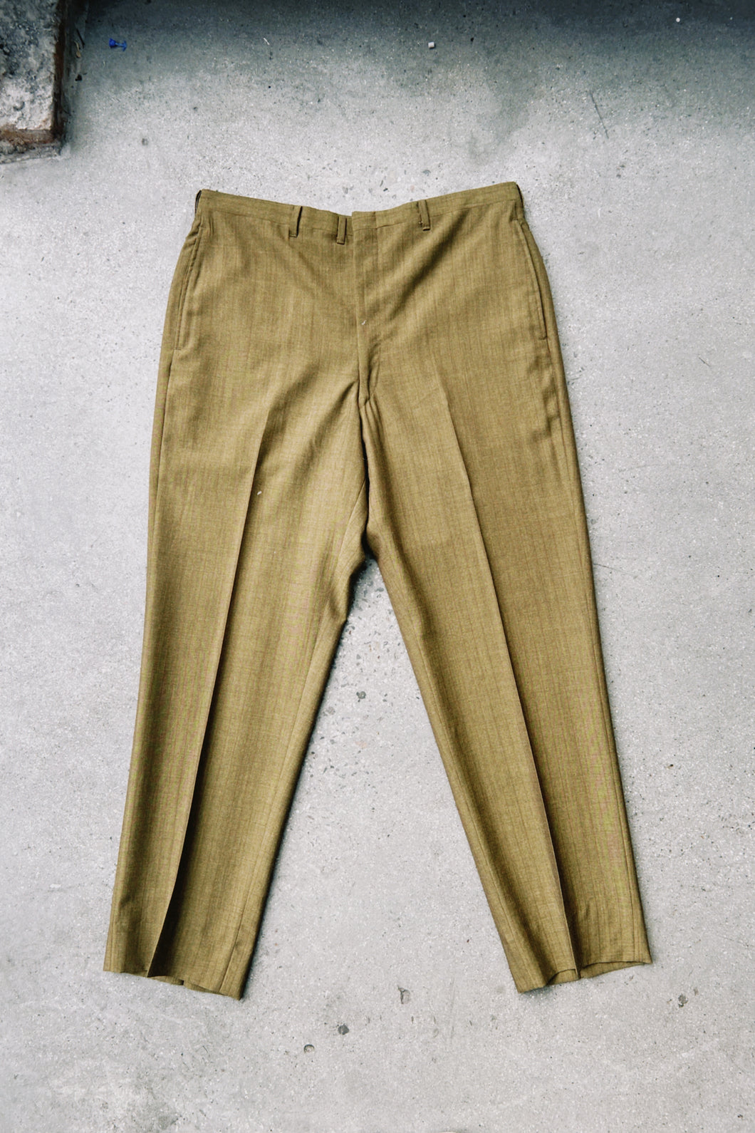 70s Brown Striped Trousers