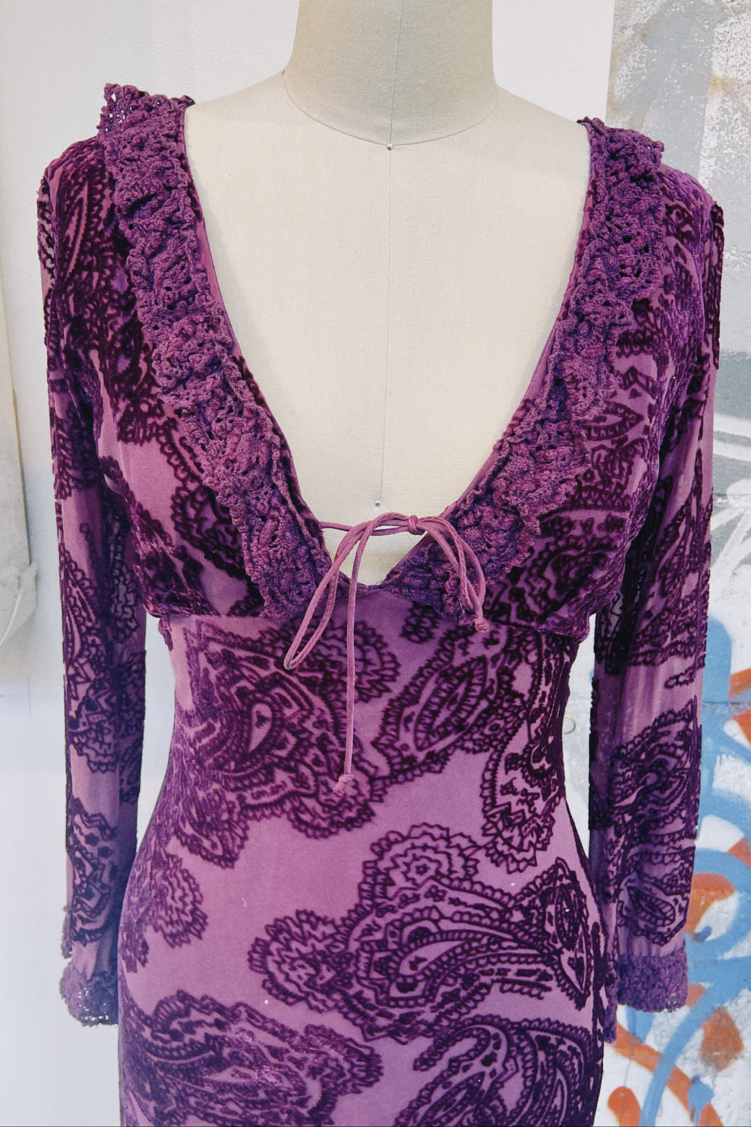 Velvet Purple Midi Dress