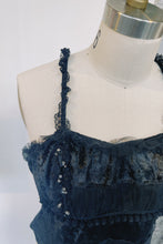 Load image into Gallery viewer, Velvet &amp; Lace Black Beaded Lank
