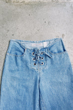 Load image into Gallery viewer, Vintage Wide-Leg Lace Up Jeans
