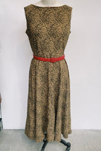 Load image into Gallery viewer, Cheetah Midi Dress w/ Red Belt and Open Back

