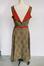 Load image into Gallery viewer, Cheetah Midi Dress w/ Red Belt and Open Back
