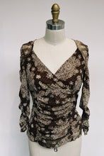 Load image into Gallery viewer, Brown Paisley Mesh Top
