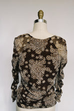 Load image into Gallery viewer, Brown Paisley Mesh Top
