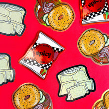 Load image into Gallery viewer, Everything Bagel with Holographic Lox Sticker
