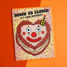 Load image into Gallery viewer, Clown Cake Birthday Card
