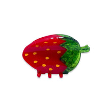 Load image into Gallery viewer, Midi Red Strawberry Hair Claw Clip
