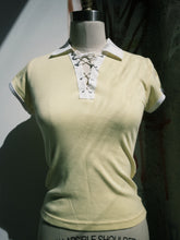 Load image into Gallery viewer, Yellow Tie Up Collared Shirt
