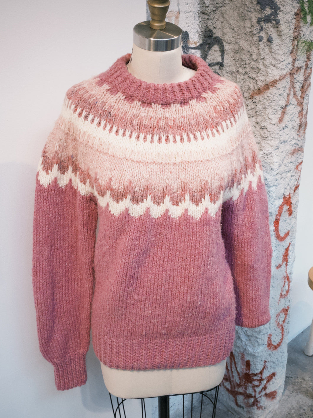 70S Chunky Handmade Wool Sweater