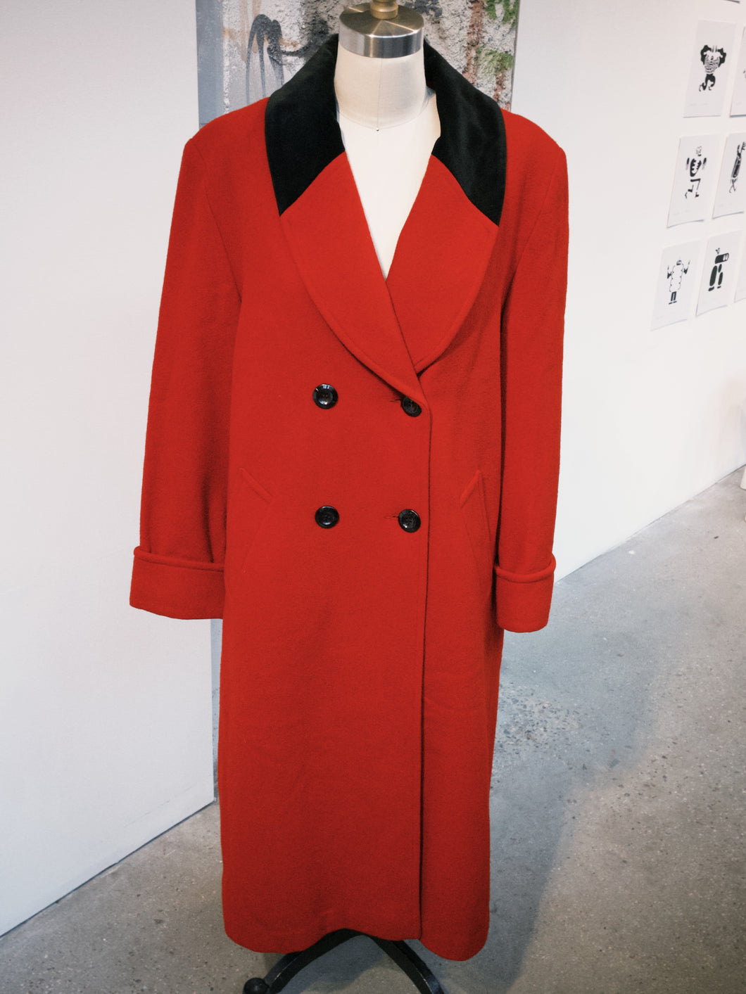 Wool Jacket With Velvet Details