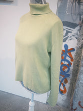 Load image into Gallery viewer, Light Green Turtleneck Sweater
