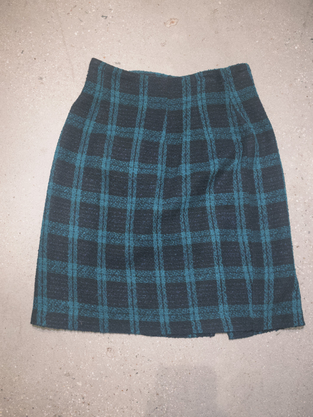 90s Knit Plaid Skirt