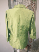 Load image into Gallery viewer, Eccoci Lime Green Silk Button Up
